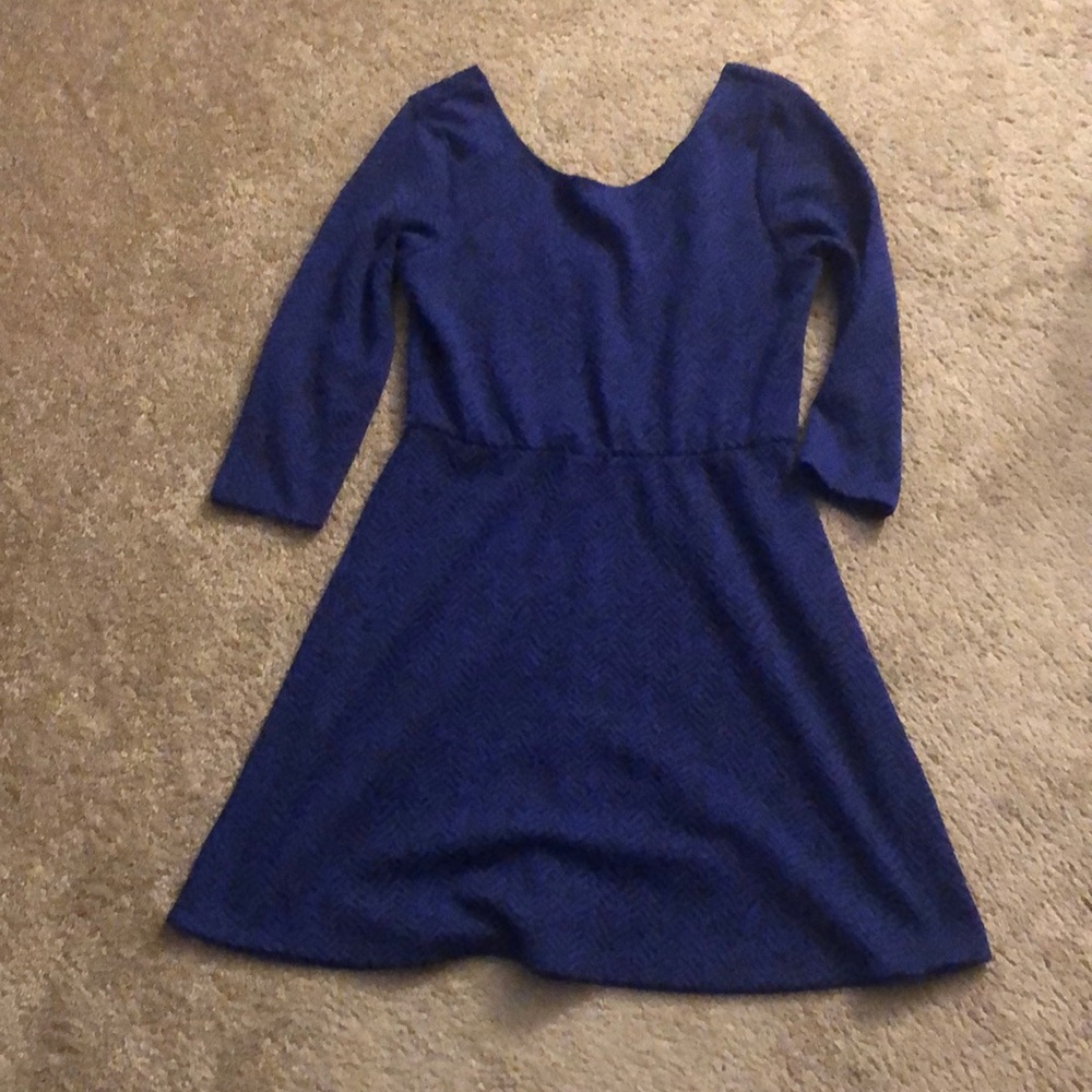 Blue and Black Dress